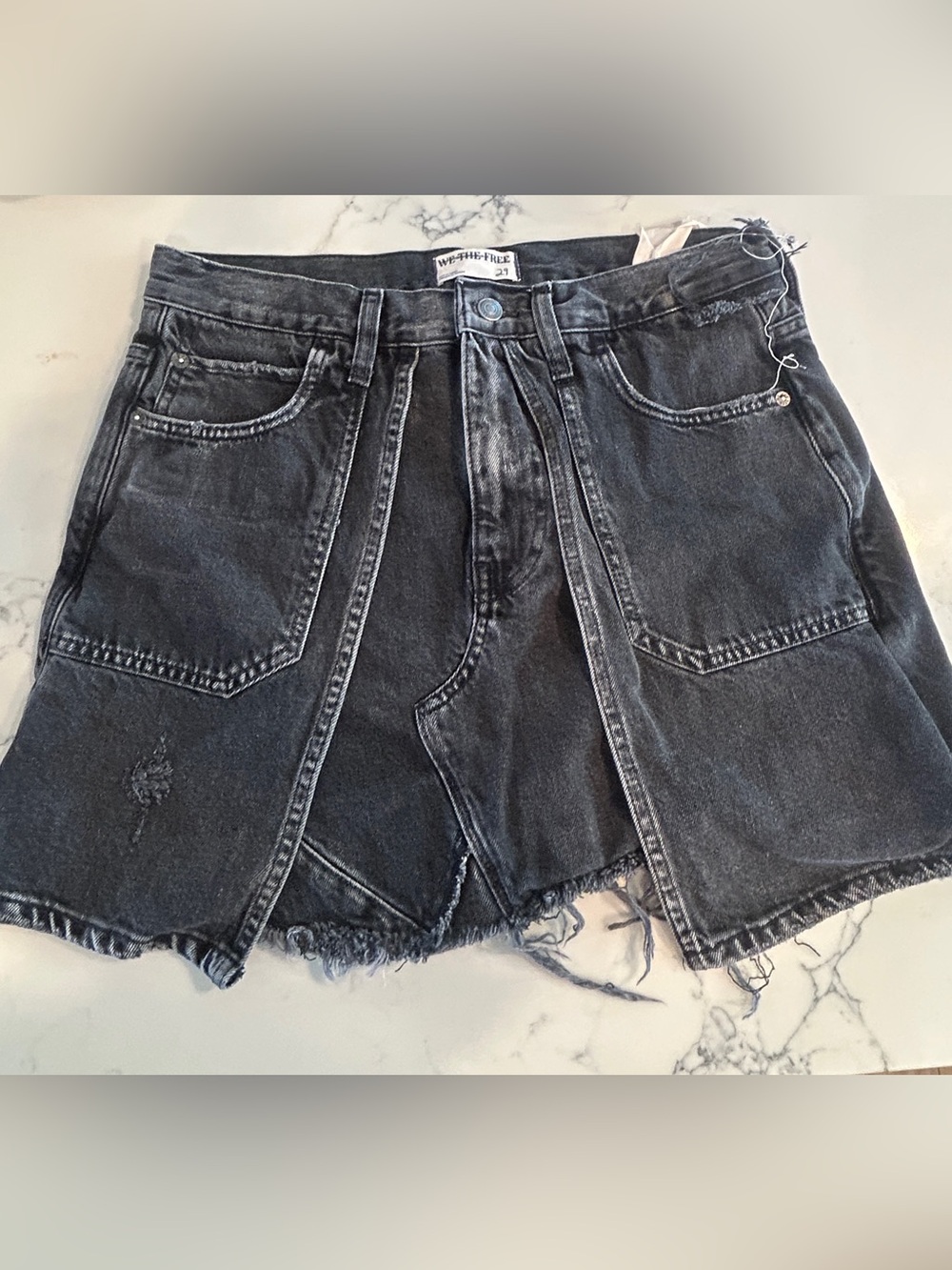 Free People We The Free Bare With Me Denim Skirt Size 29 $128 - Picture 3 of 7
